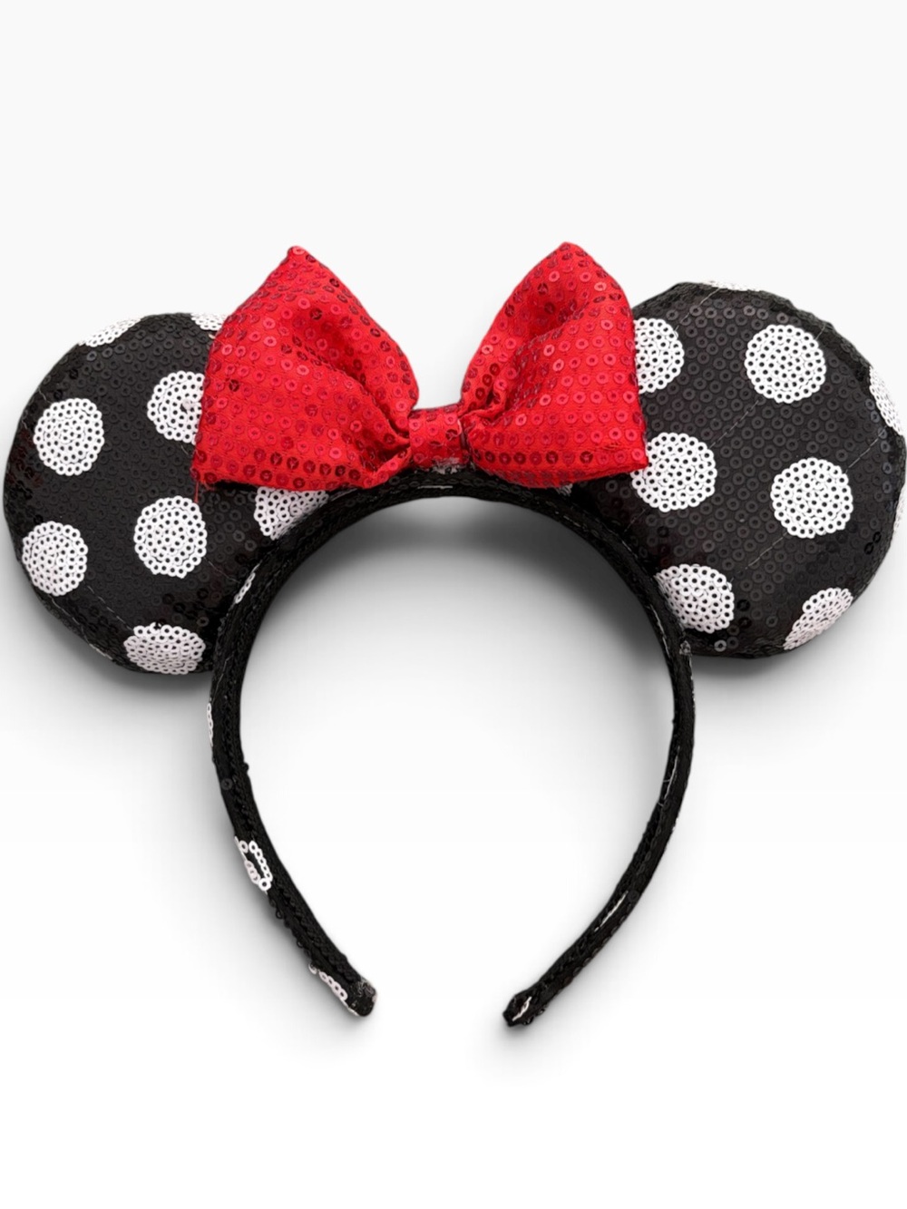 Minnie Mouse Sequin Polka Dot Mouse Ears Headband Cosplay Disney Costume
